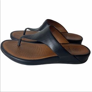 Fitflop Banda leather toe thong black 7